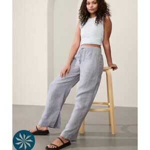 Athleta Retreat Linen Mid Rise Wide Leg Pant